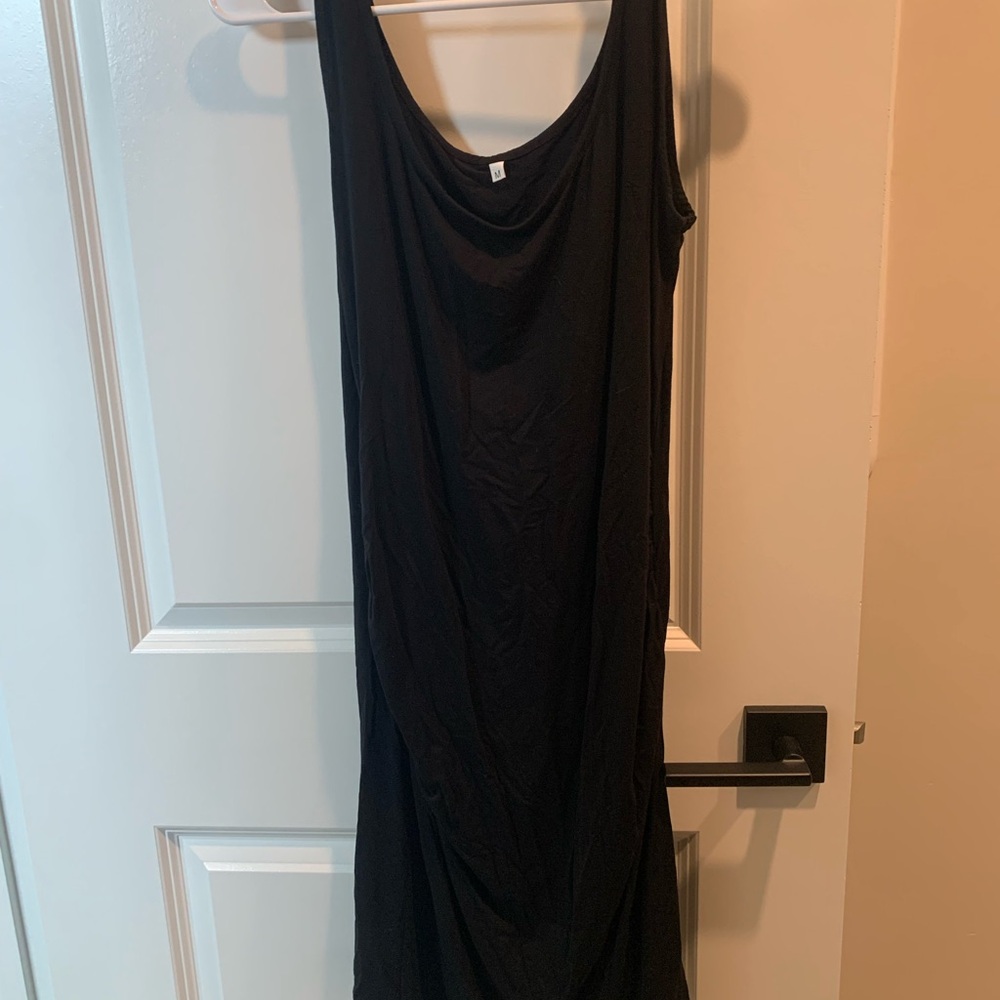 Elegant Maternity Black Sleeveless Dress